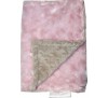 Mocha Minky Dot/Baby Pink Swirl Burp Cloth